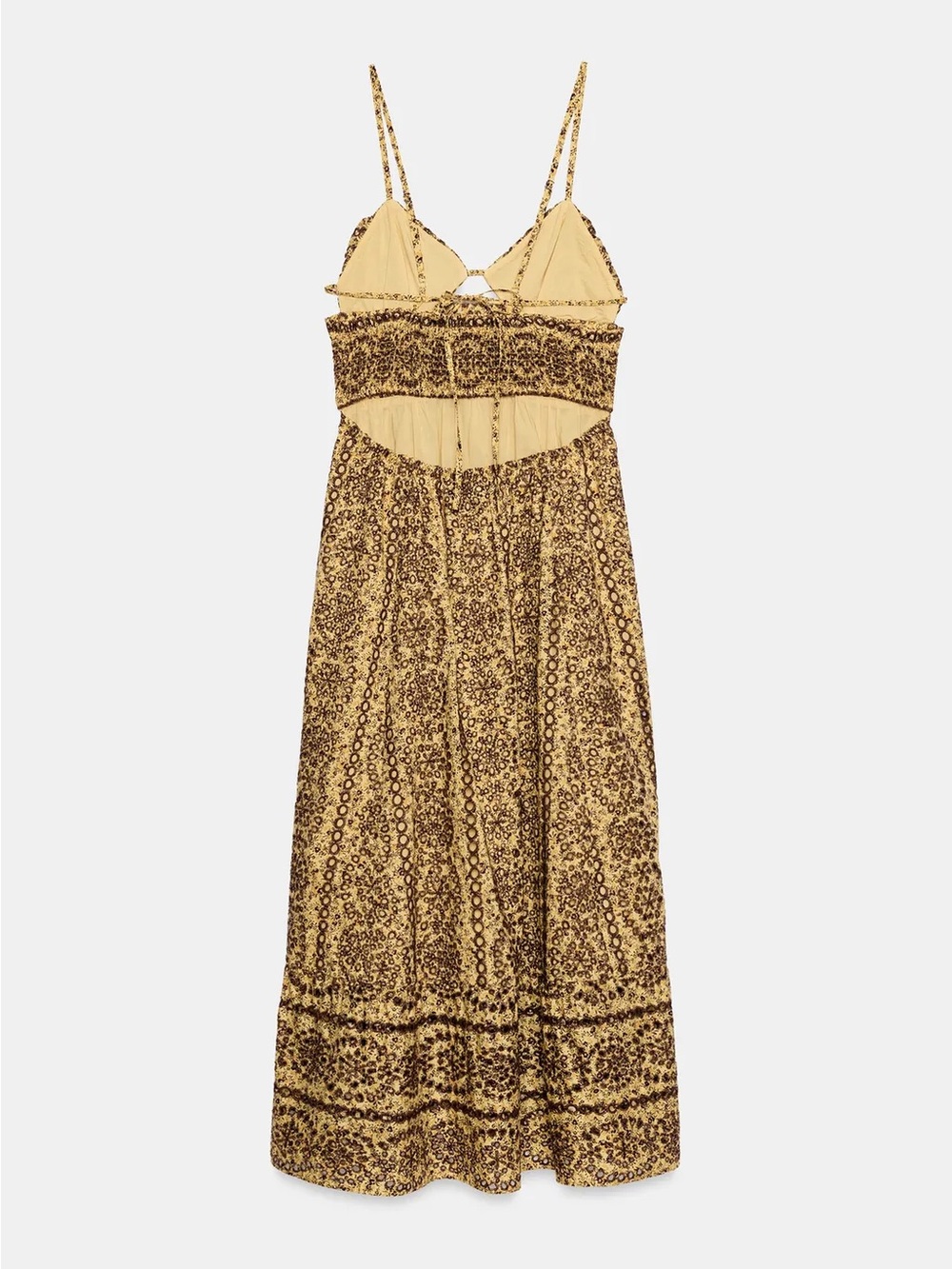 Zara Cut-Out Embroidered Eyelet MIDI Dress - Picture 6 of 7